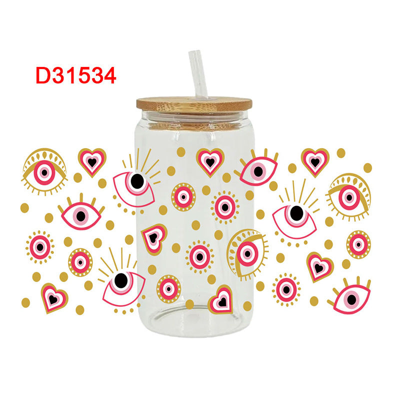 Wholesale Devil's Eye series 16oz Cup UV DTF Wraps