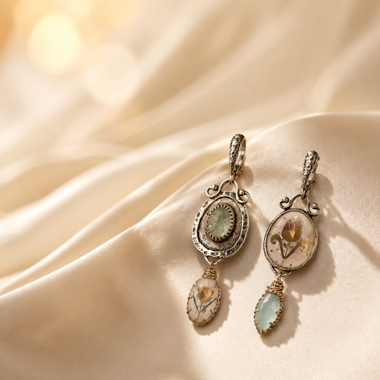 Wholesale Trendy Retro Flower Earrings For Women Alloy Jewelry With Colorful Stones Boutique Resale Gift