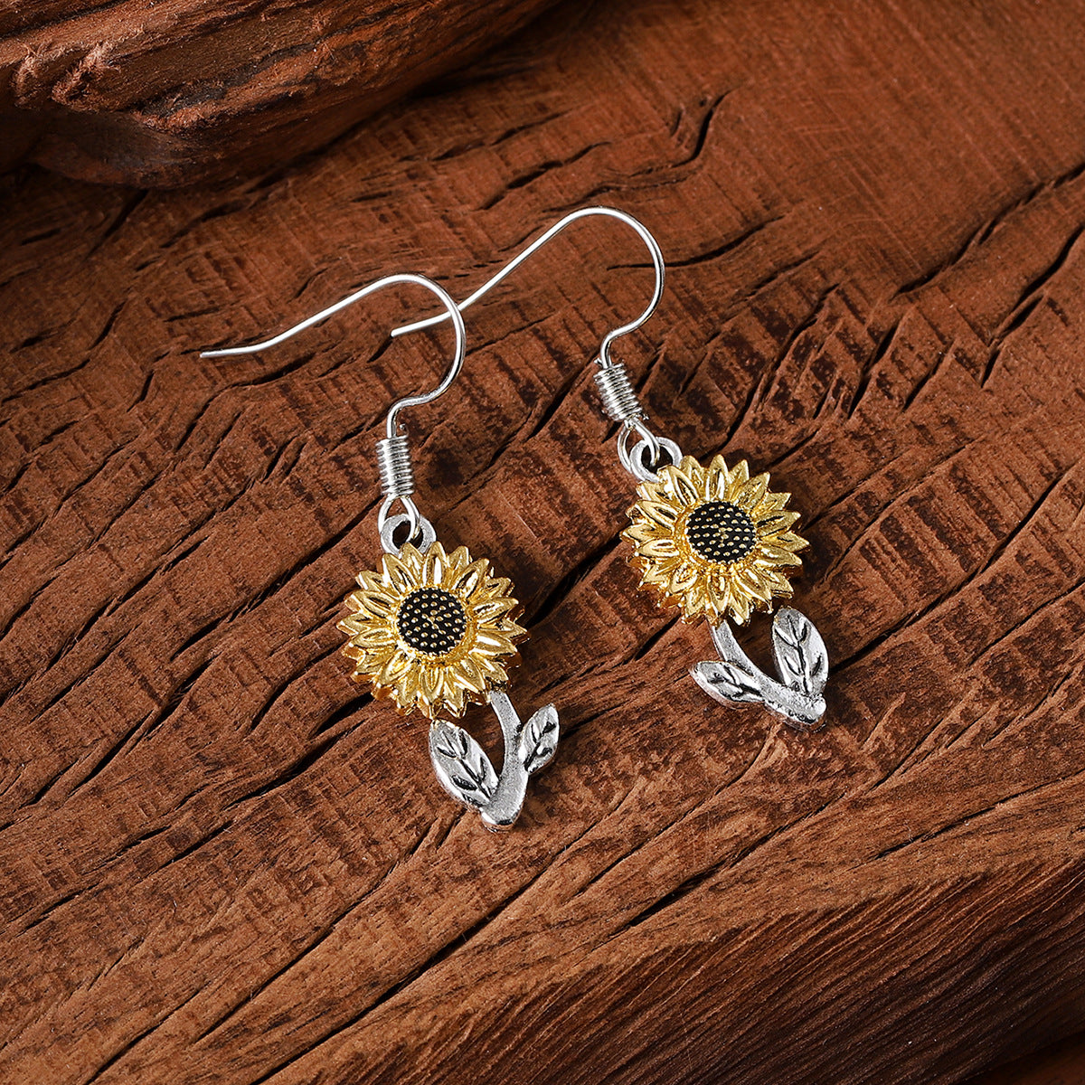 Wholesale Sunflower Earrings Pendant Bohemian Earrings