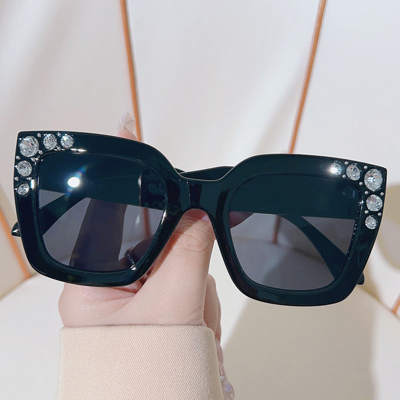 Wholesale Square Diamond Studded Fashion Sunglasses