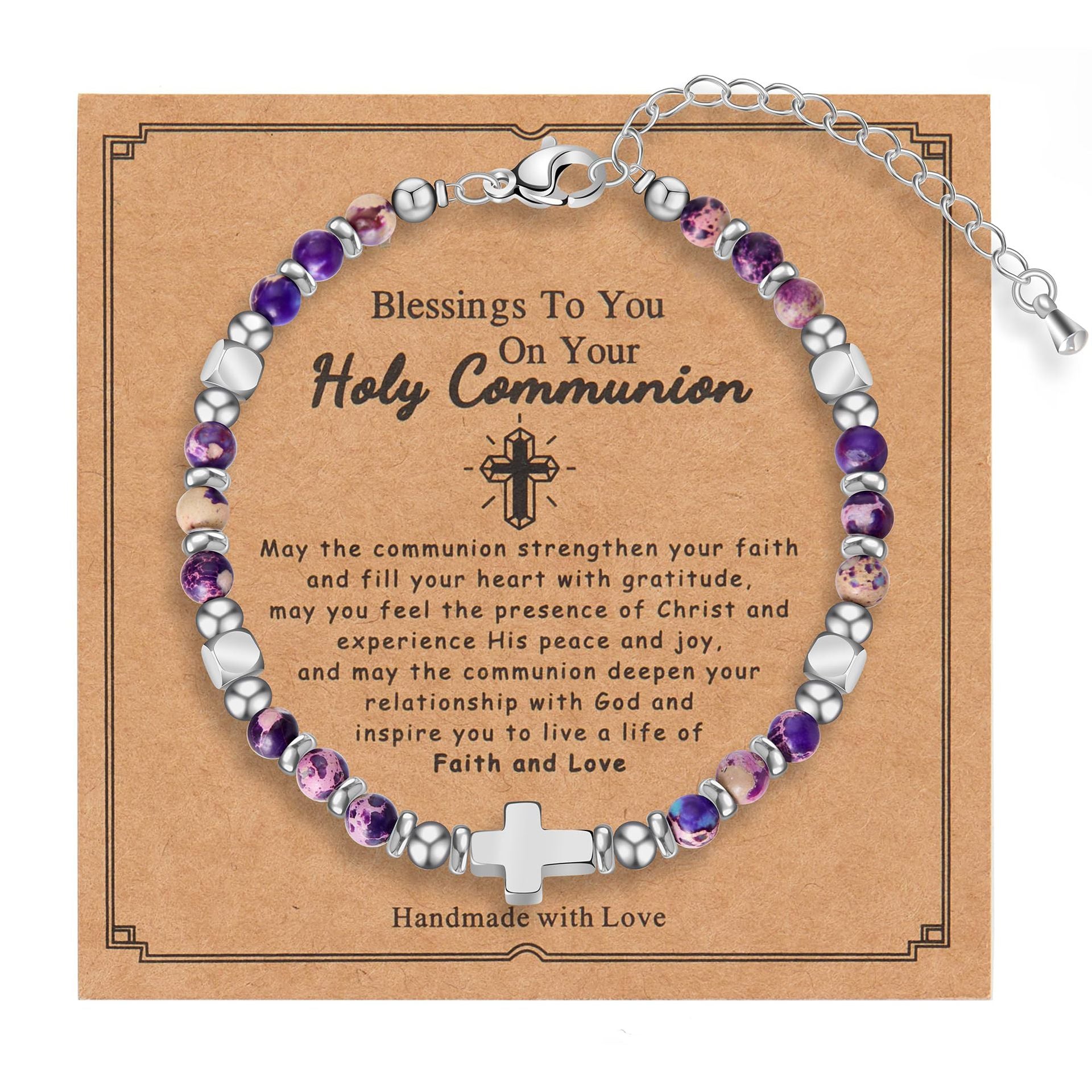 Wholesale  Easter Gift Pink Crystal Chain Cross Bracelet