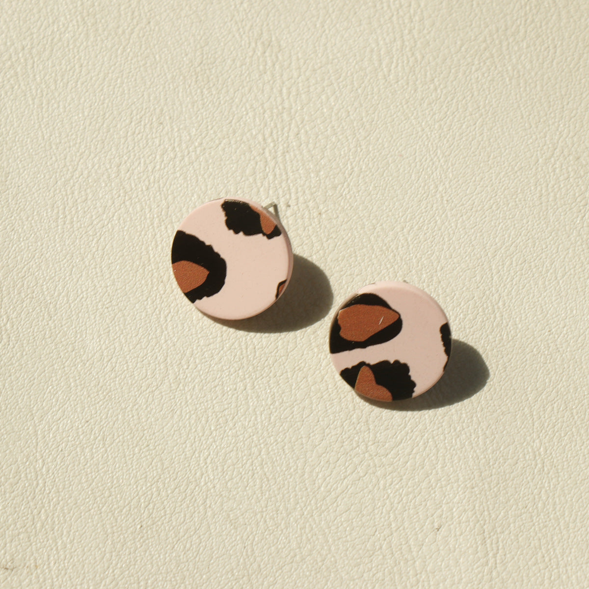 Wholesale Valentine's Day Red Pink Heart Leopard Print Long Retro Acrylic Earrings