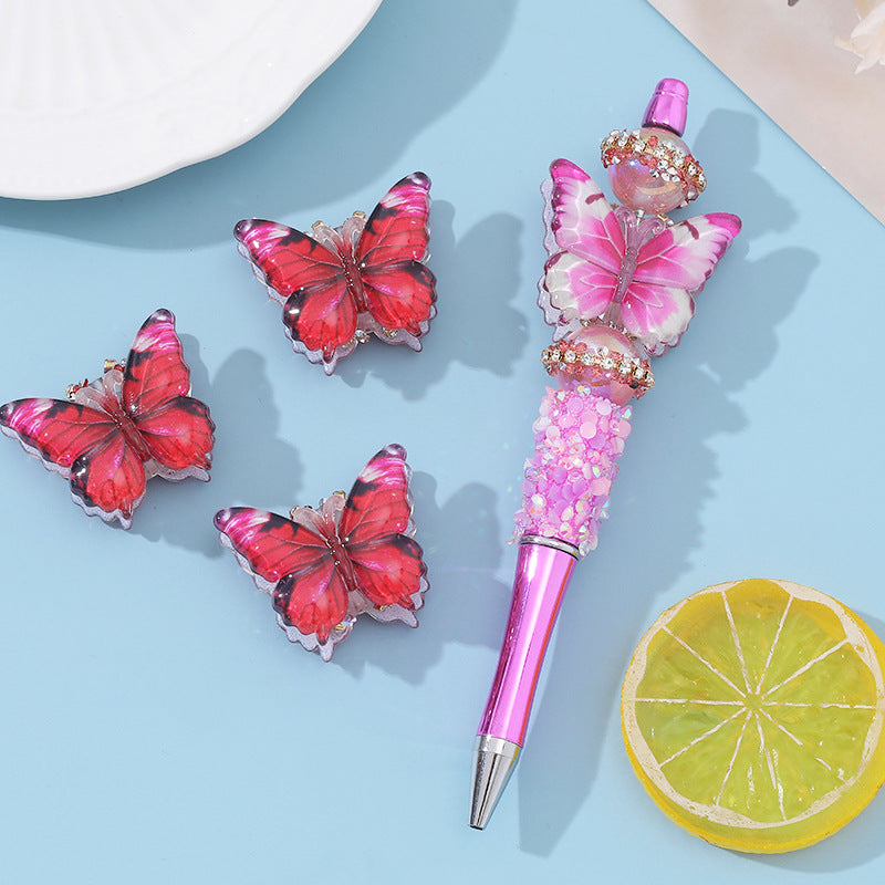 Wholesale 10pcs butterfly pen beads cartoon creative beads