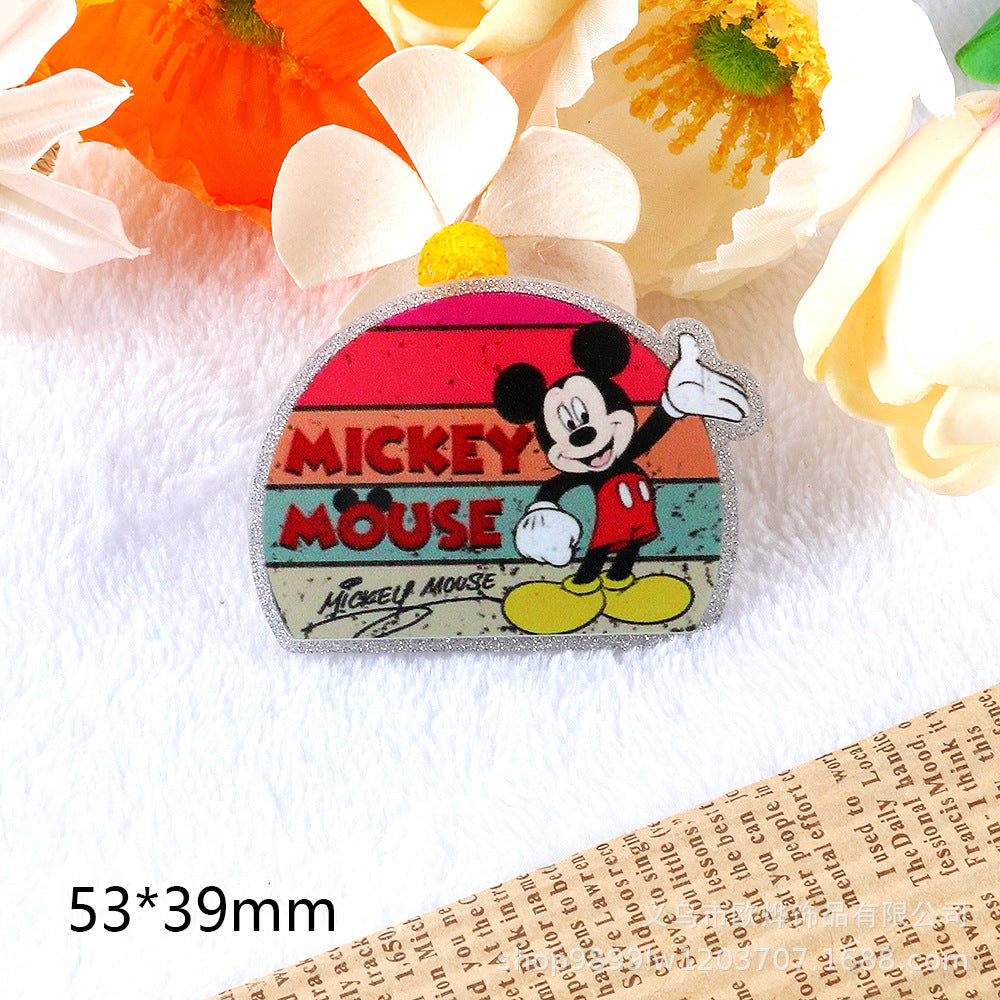 Wholesale 10pcs/pack Cartoon Character Cute Jewelry Pendant Acrylic Pin OLY Exclusive