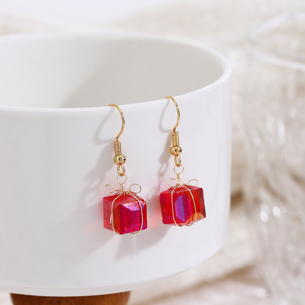 Wholesale Designer Colorful Glass Handmade  Earring Hook