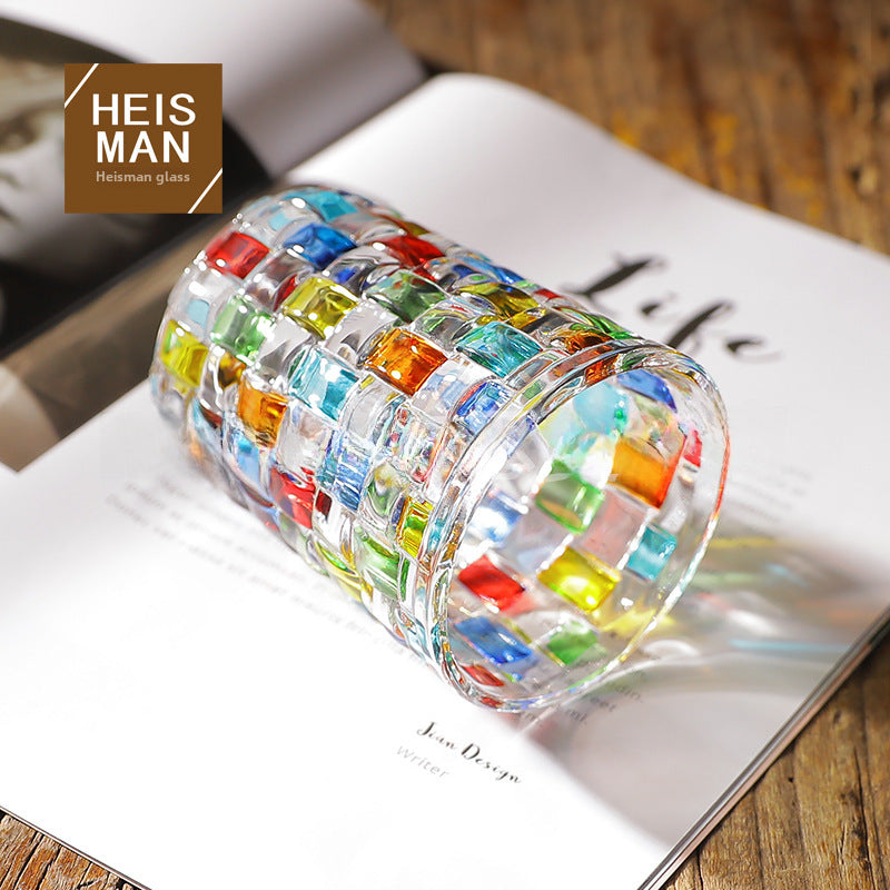 Wholesale European-style Contrasting Color Whisky Glass