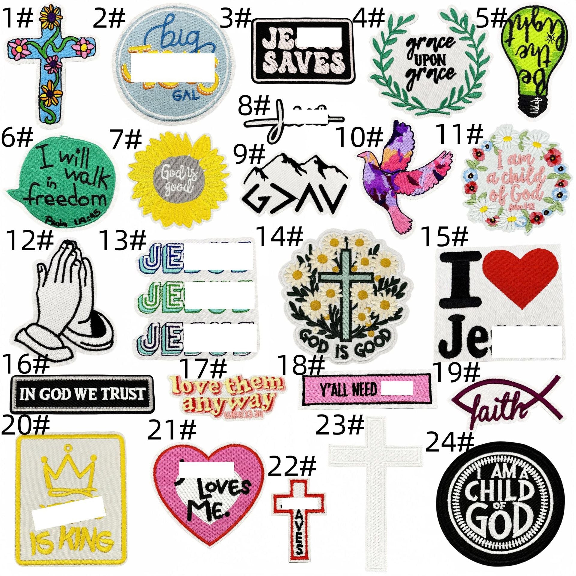 Wholesale Cartoon  Embroider Inspirational Quotes Cloth DIY Patches