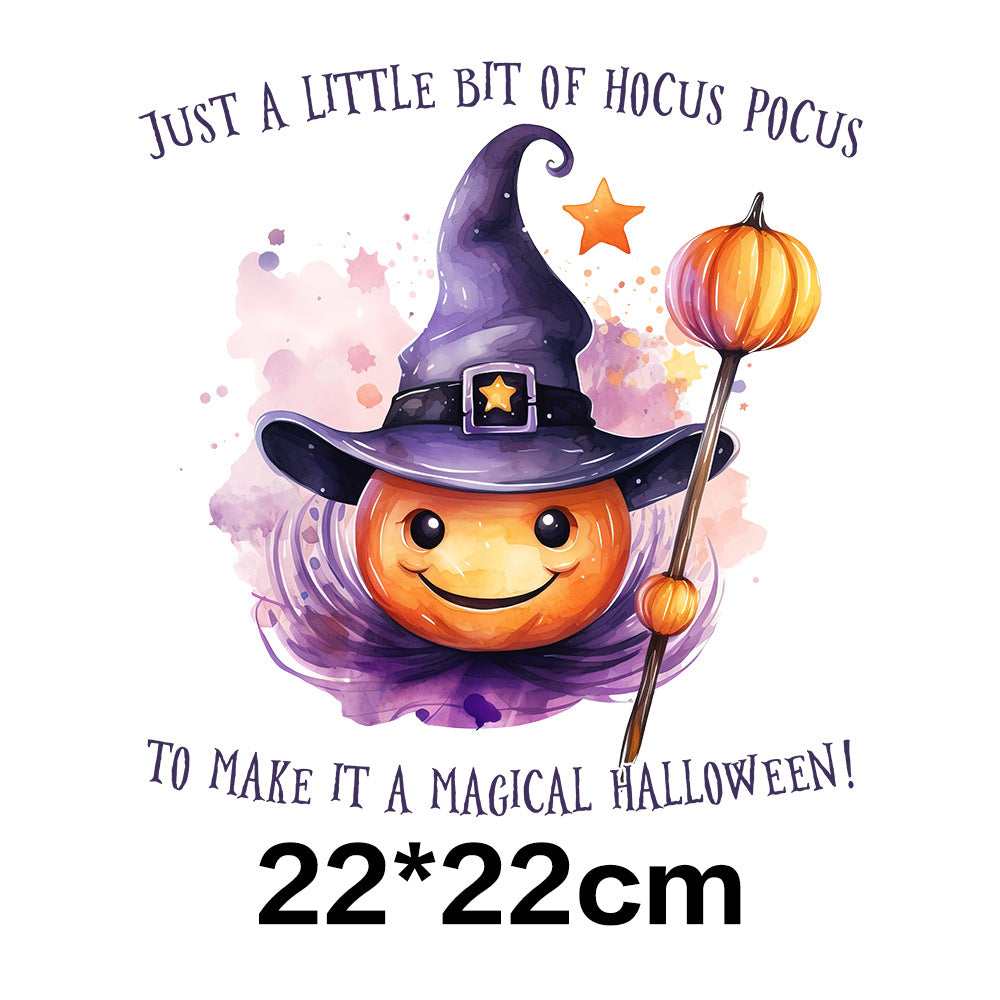 Wholesale 10pcs Pumpkin Witch Halloween UV DTF Ready to Press Transfers Wraps
