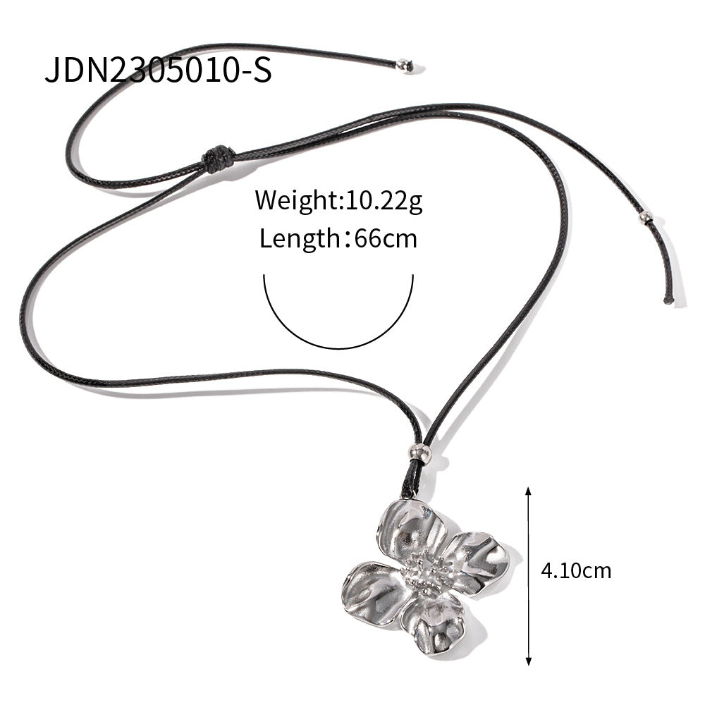 Wholesale Flower Sunflower Stainless Steel Necklaces