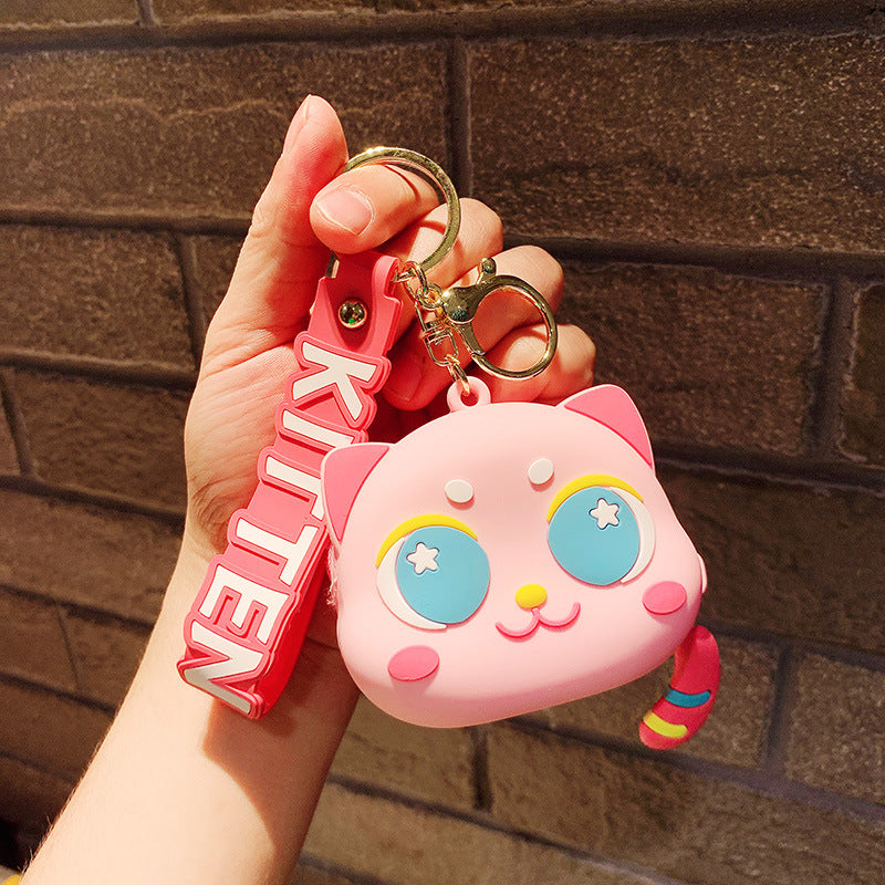 Wholesale Silicone Cute Cat Keychains