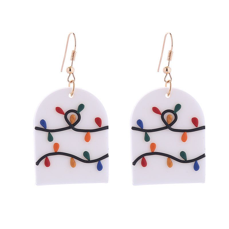 Wholesale Christmas Series Soft Clay Christmas Tree Earrings