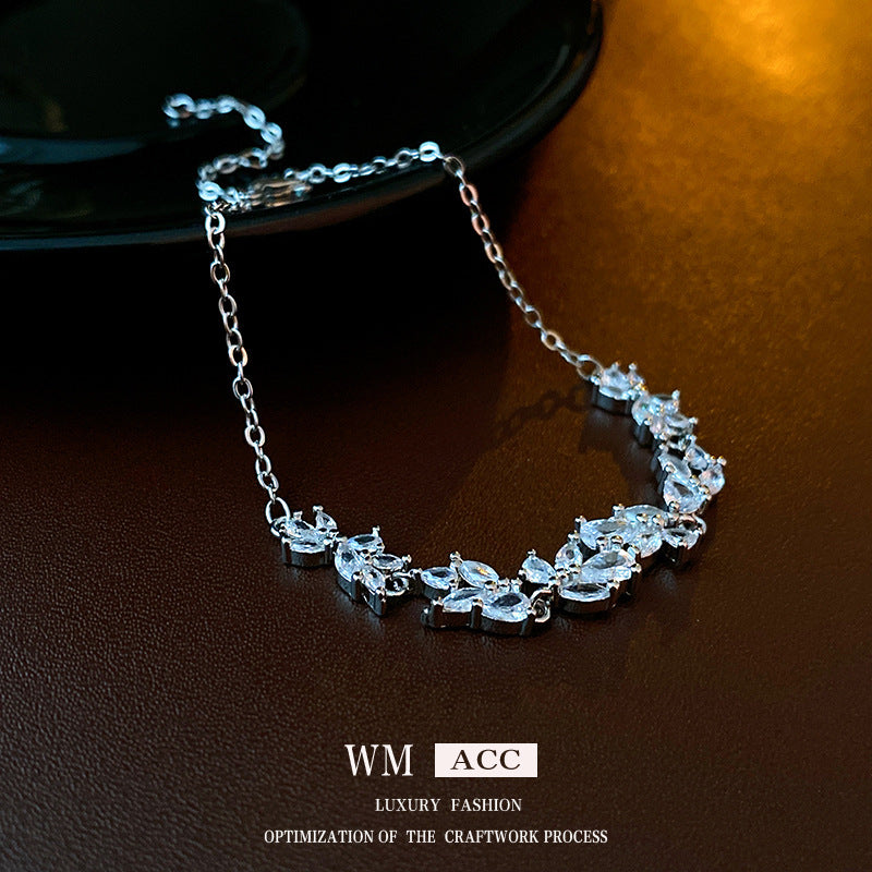 Wholesale Light Luxury Niche Exquisite High-end Pull-out Adjustable Zircon Bracelet