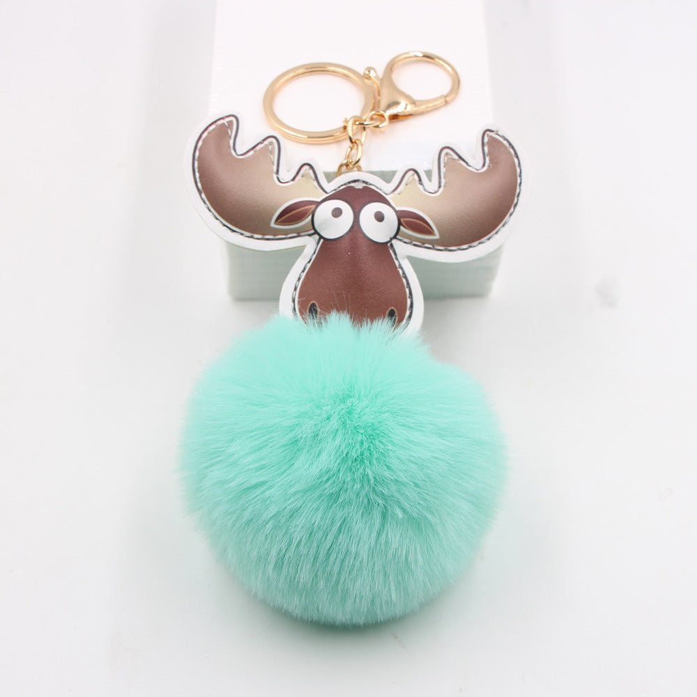 Wholesale Old Goat Hair Ball Alloy Keychain