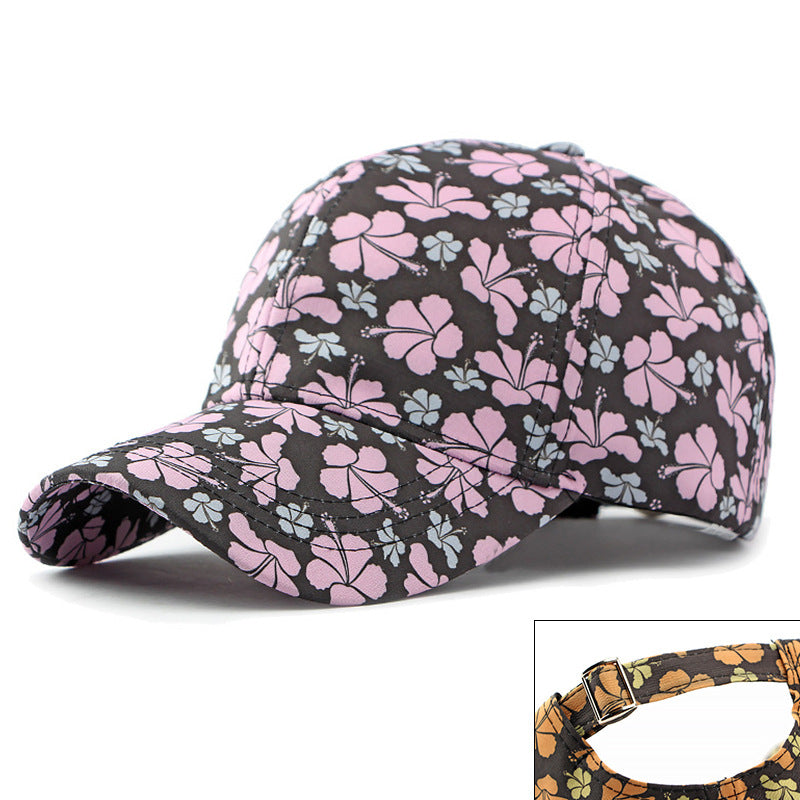 Wholesale Spring and Autumn Ethnic Style Print Washed Denim Outdoor Sunscreen Shade Cap