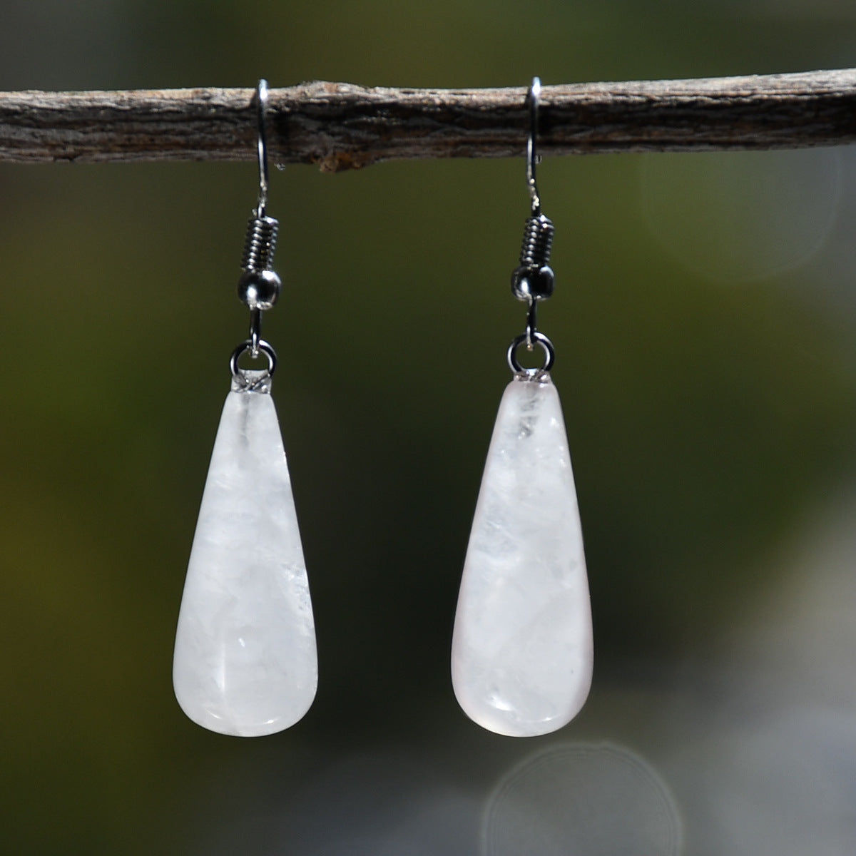 Wholesale  Water Drops Natural Stone Pendant Earrings