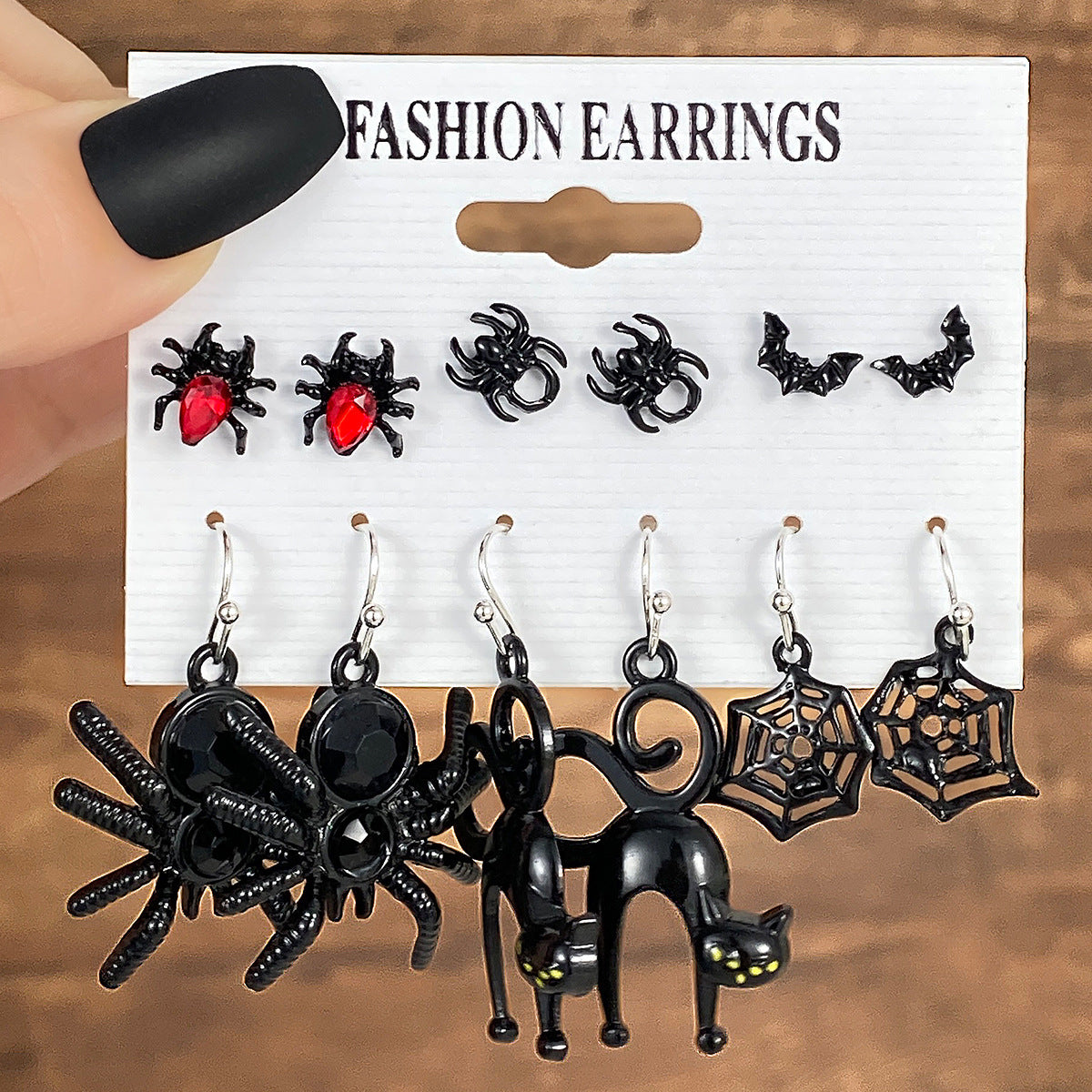 Wholesale Oil Drop Halloween Earrings Set