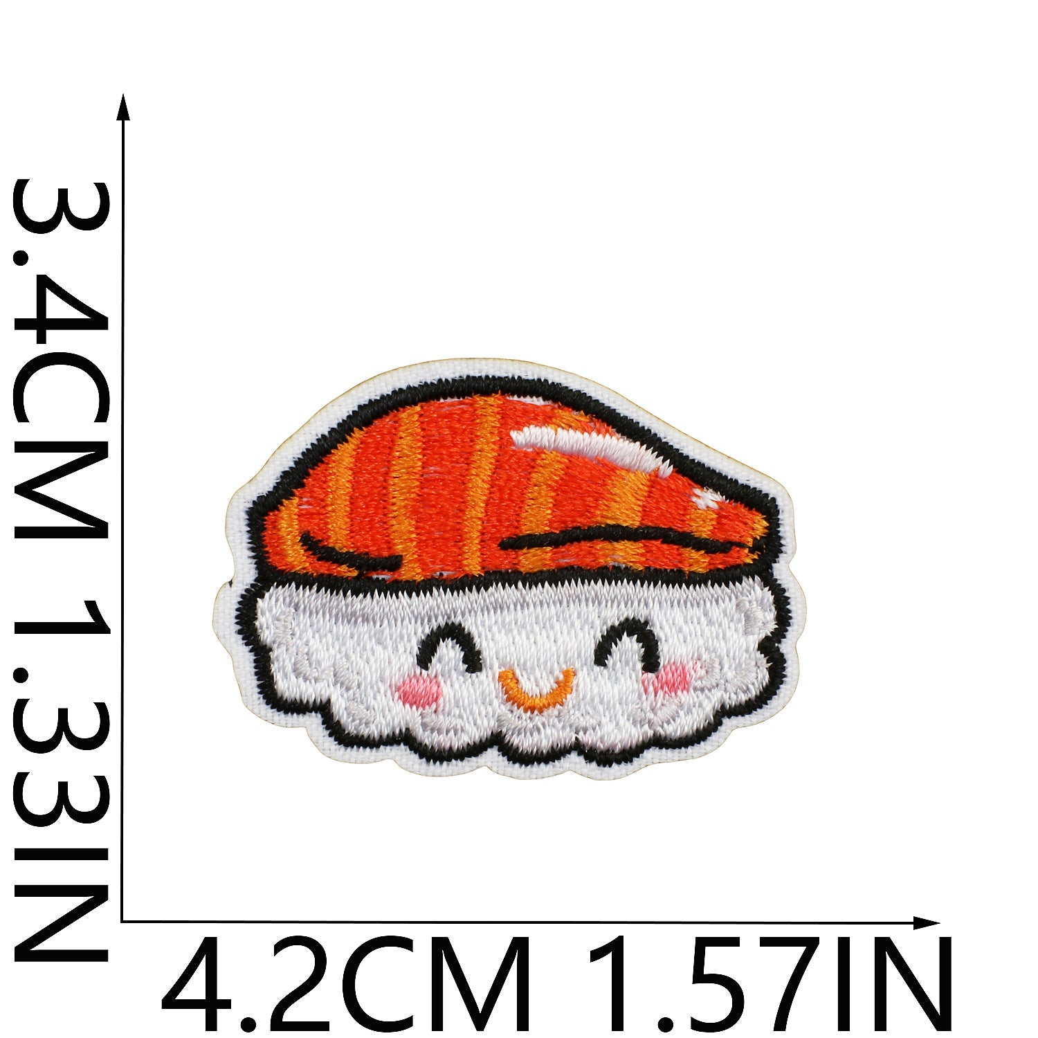 Wholesale Cartoon Salmon Sushi Embroidered Patch For Clothing DIY Decorative Accent