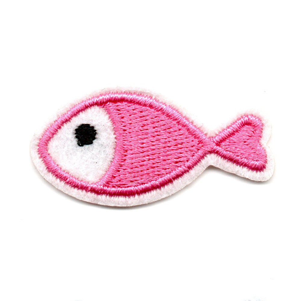 Wholesale Non Woven Fabric Embroidered Fish Patches Cartoon DIY Applique Decorative Craft Supply For Towels