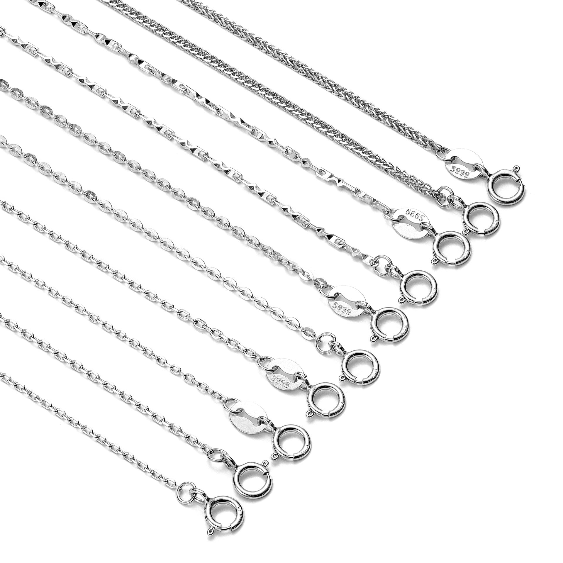 Wholesale S999 Pure Silver Material Clavicle Necklaces