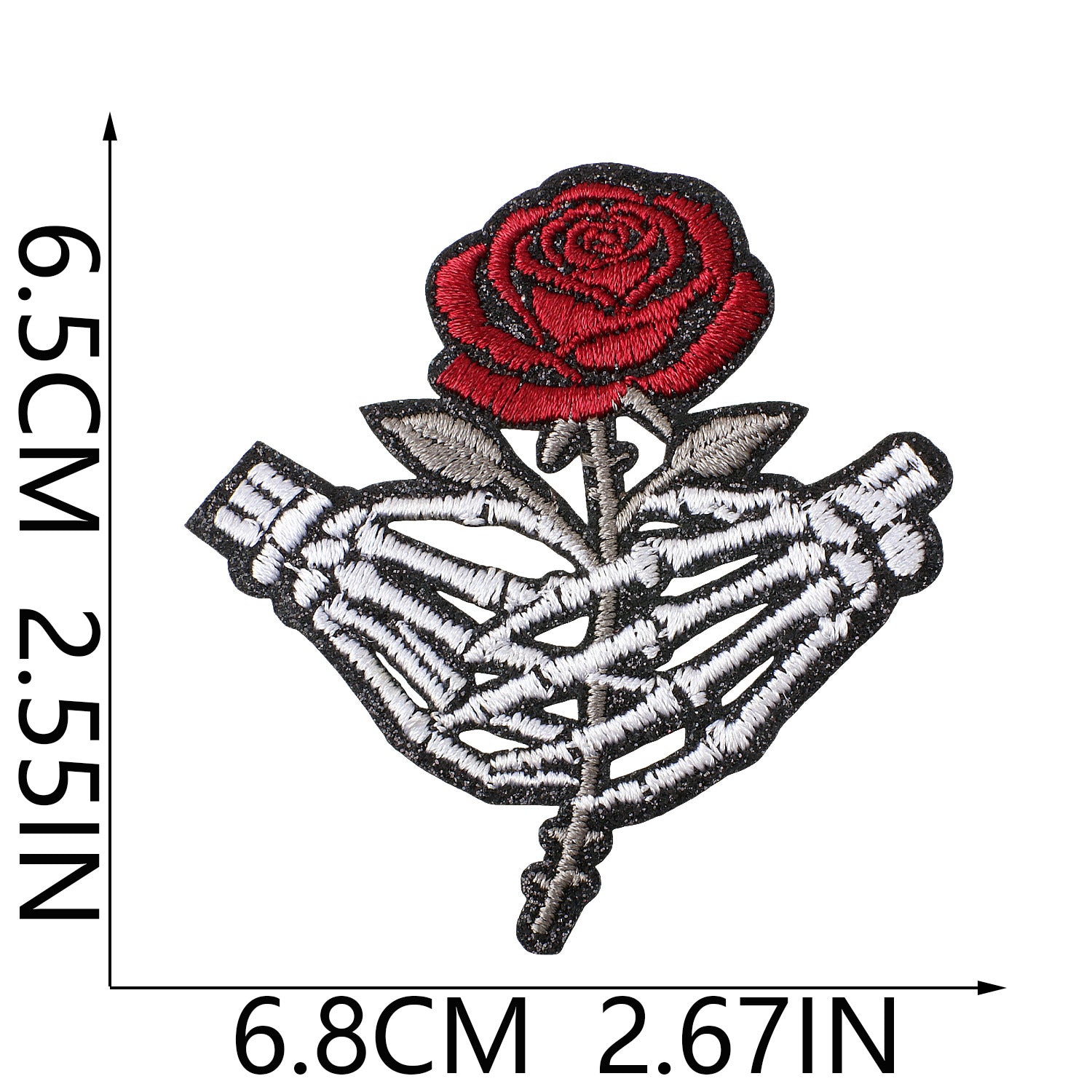 Wholesale Leather Skull  Embroidered Patch Iron On DIY Accessory For Clothing Backpack