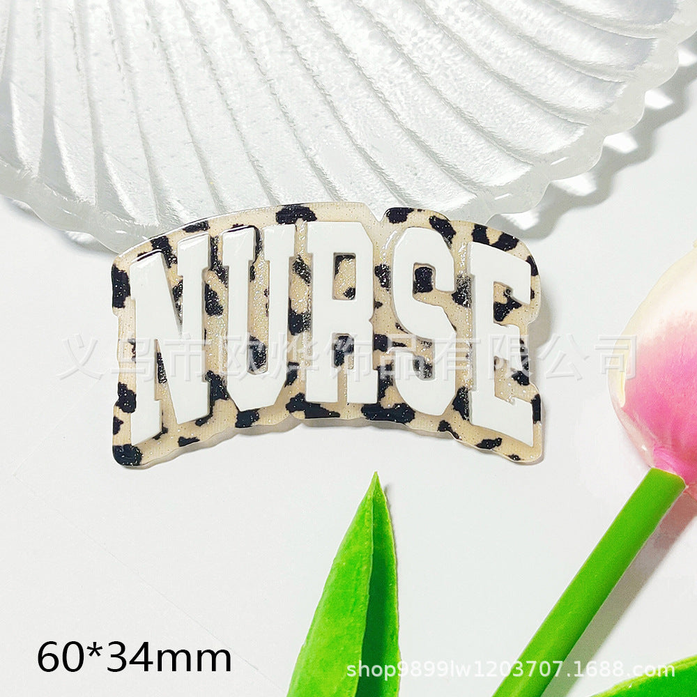 Wholesale 10pcs  New Loose Powder Acrylic Letters Luminous Girl Bag Pendant