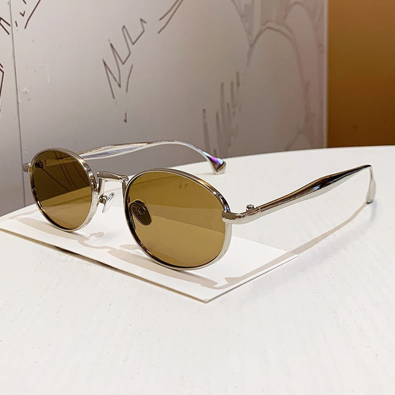 Wholesale Elliptical ellipse metal eyeglass frame sunglasses