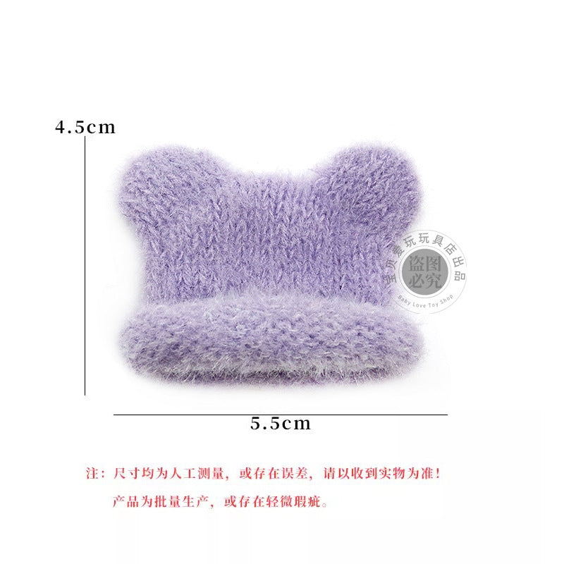 Wholesale 10pcs Plush Doll Bear Yarn Hat Doll Accessories