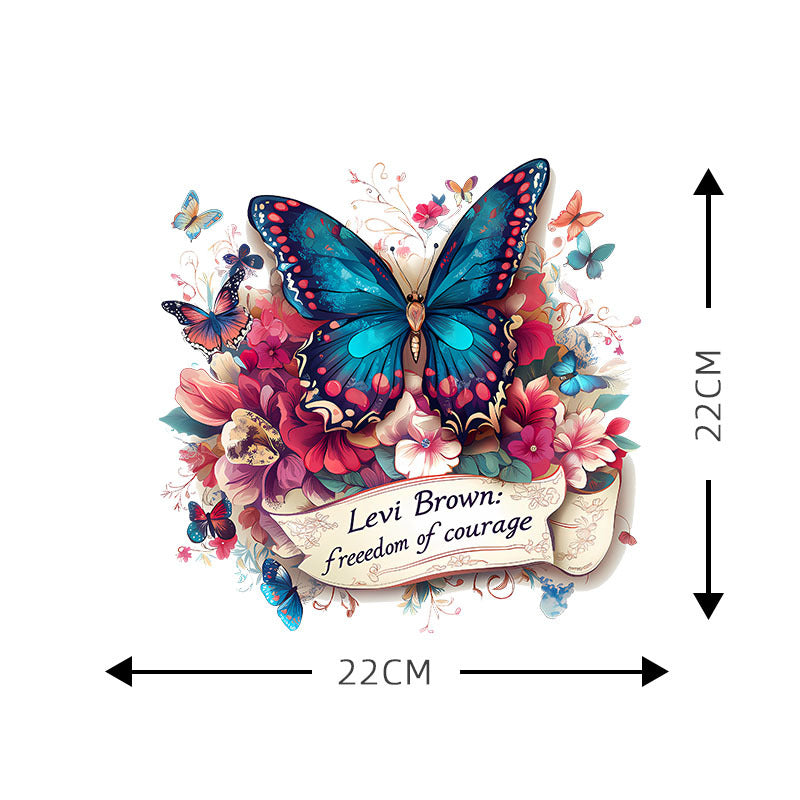 Wholesale 10pcs Colorful Flower Butterfly UV DTF Ready to Press Transfers Wraps