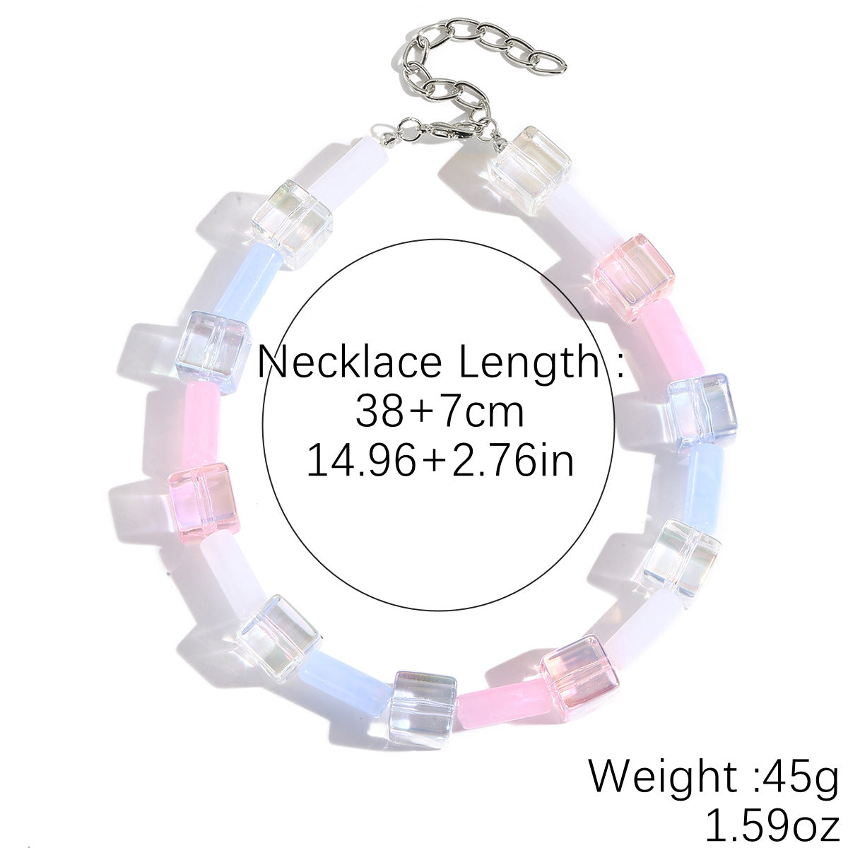 Wholesale Bohemian-style acrylic beaded necklace