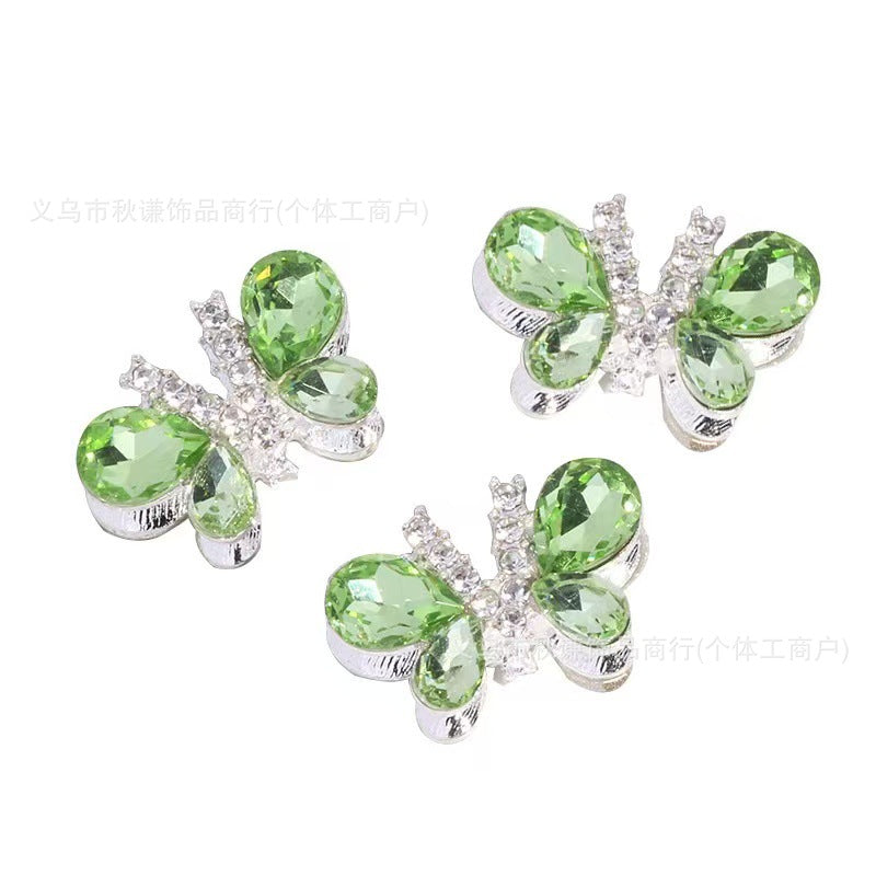 Wholesale 10pcs Colorful sparkling diamond butterfly Crystal Beads