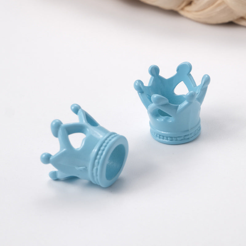 100 ピース/パックカラークラウン穴あき漫画アクリルジュエリーアクセサリービーズの卸売