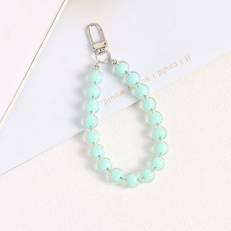 Wholesale Acrylic Candy Color Beaded Bracelet Keychains