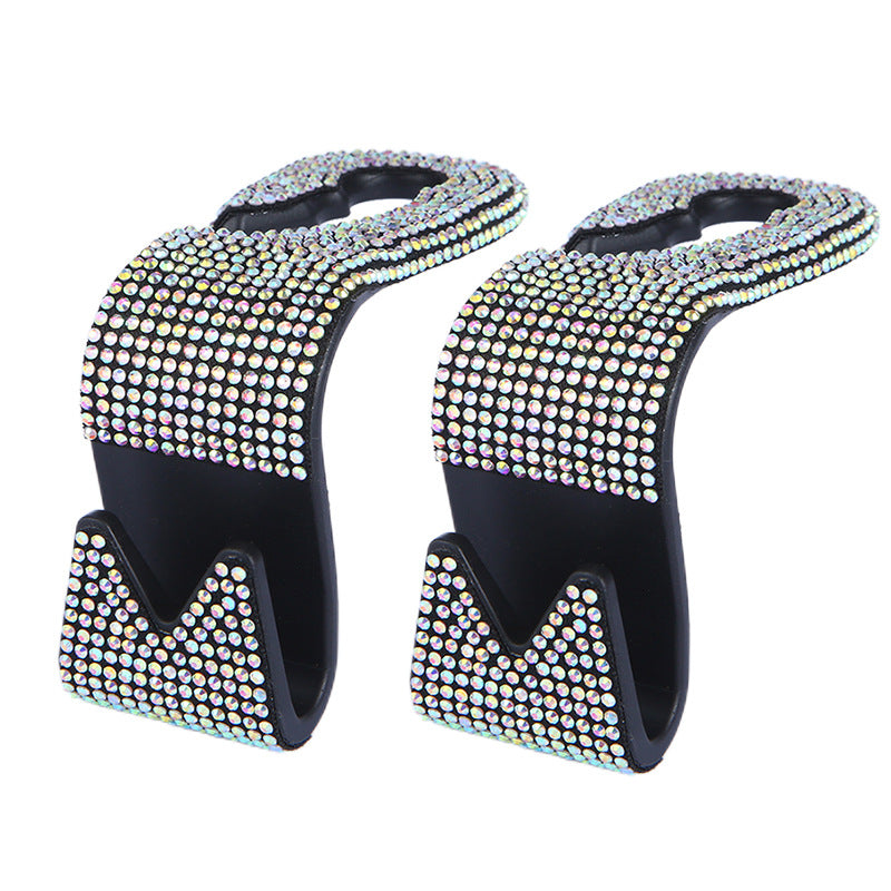 Wholesale Car Seat Backrest Rear Row Rhinestone Hooks