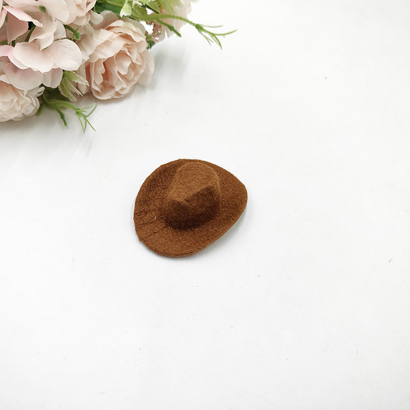 Wholesale Mini Cowboy Hat Felt Small Hat Cowboy Hat Doll Accessories