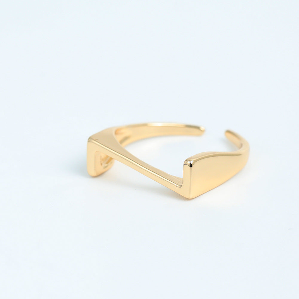 Wholesale Copper 26 Letter Open Ring