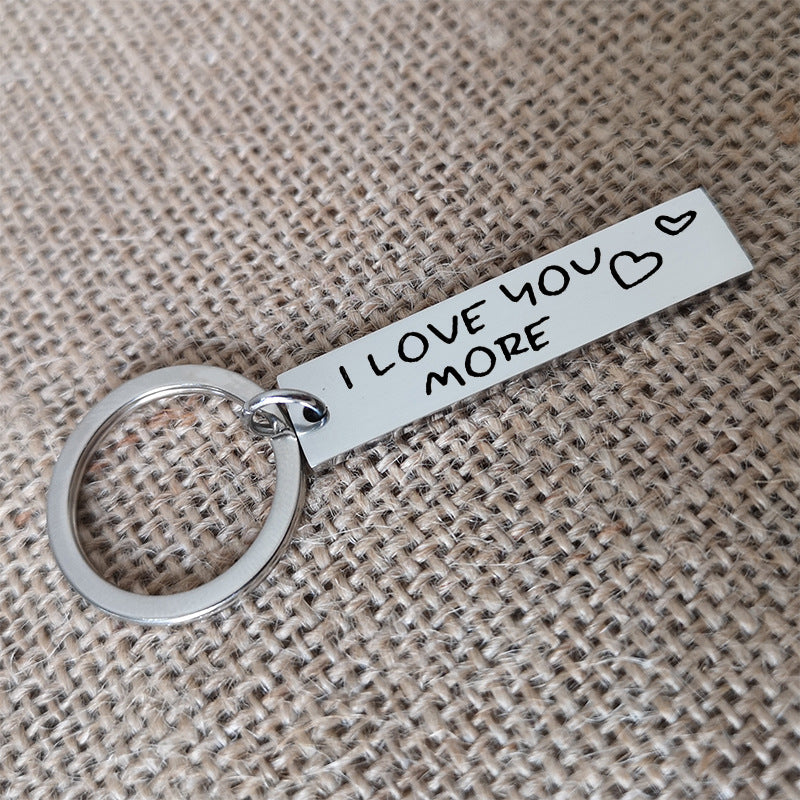 Wholesale I LOVE YOU MORE Stainless Steel Keychain