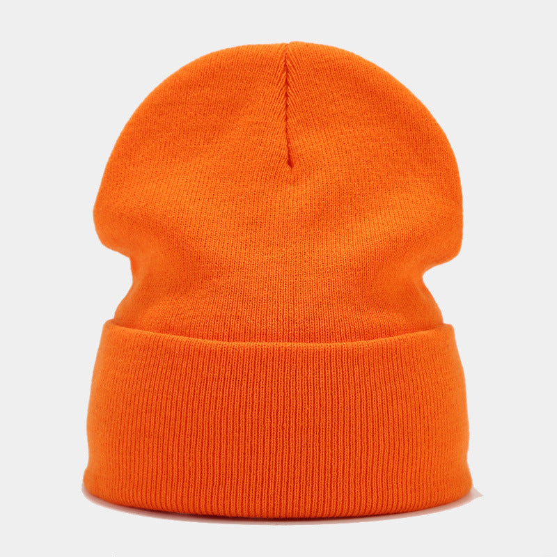 Wholesale Solid Color Autumn and Winter Light Board Pile Hat Warm Knitted Hat