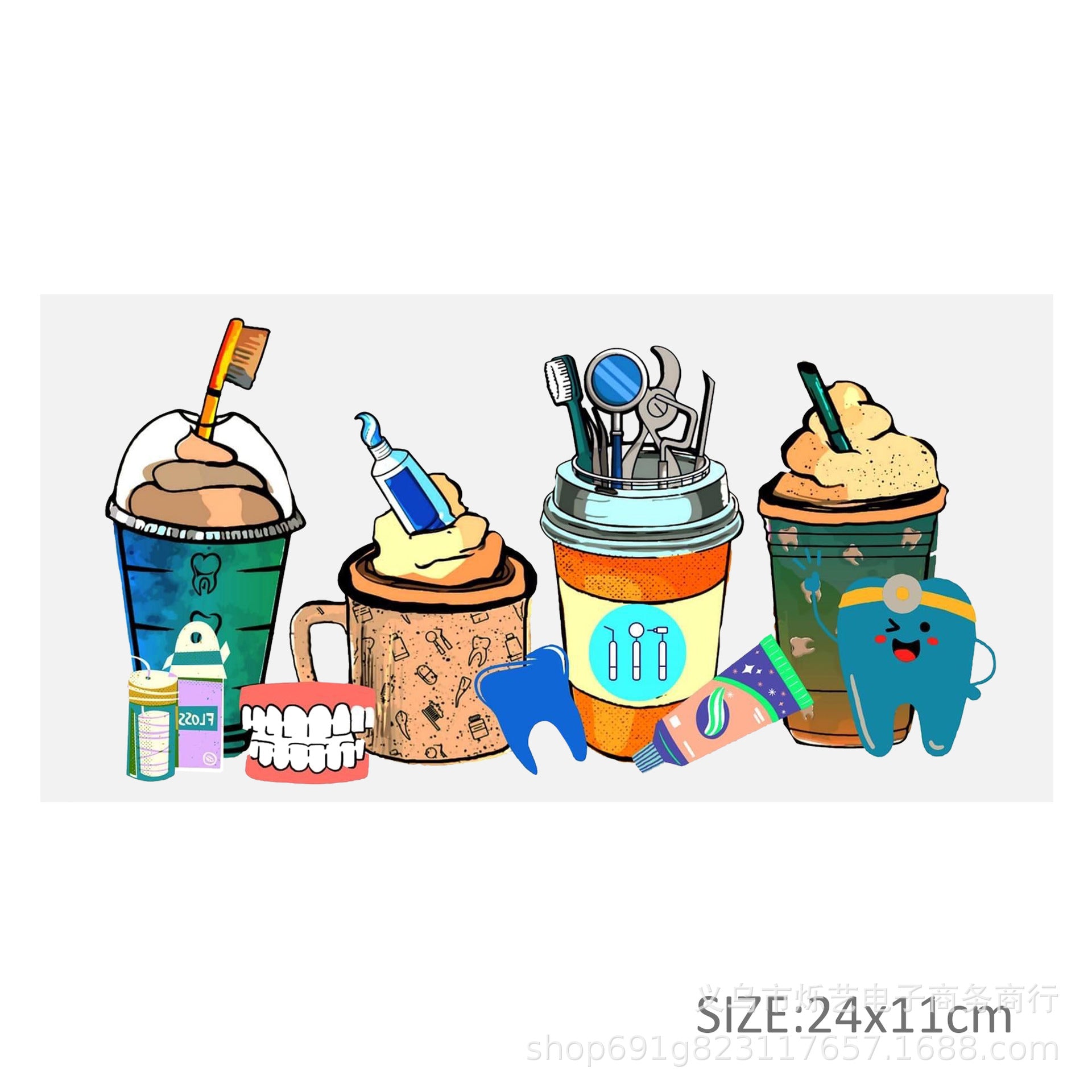 Wholesale 5pcs Nurse Medical Health 16oz Cup UV DTF Wraps