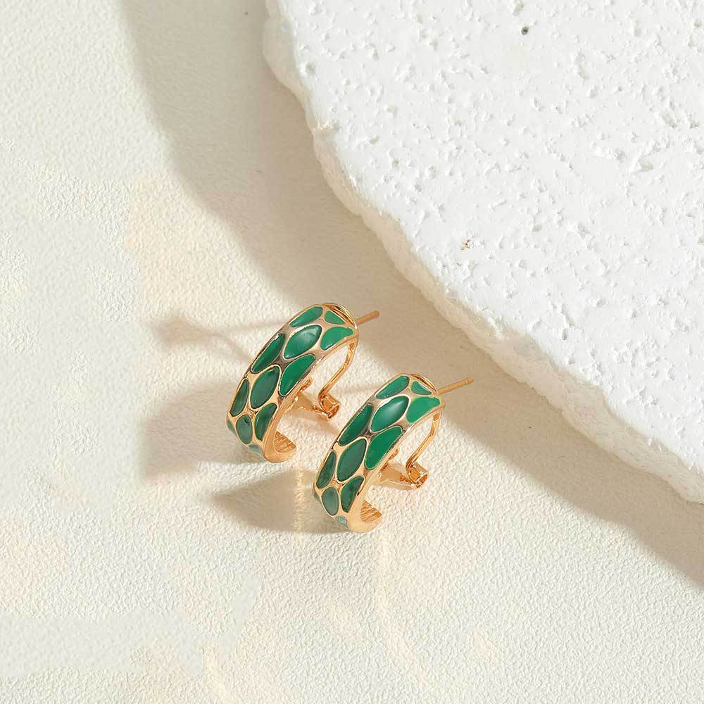 Wholesale Dripping Love Vintage Copper Plated 14K Real Gold Earrings