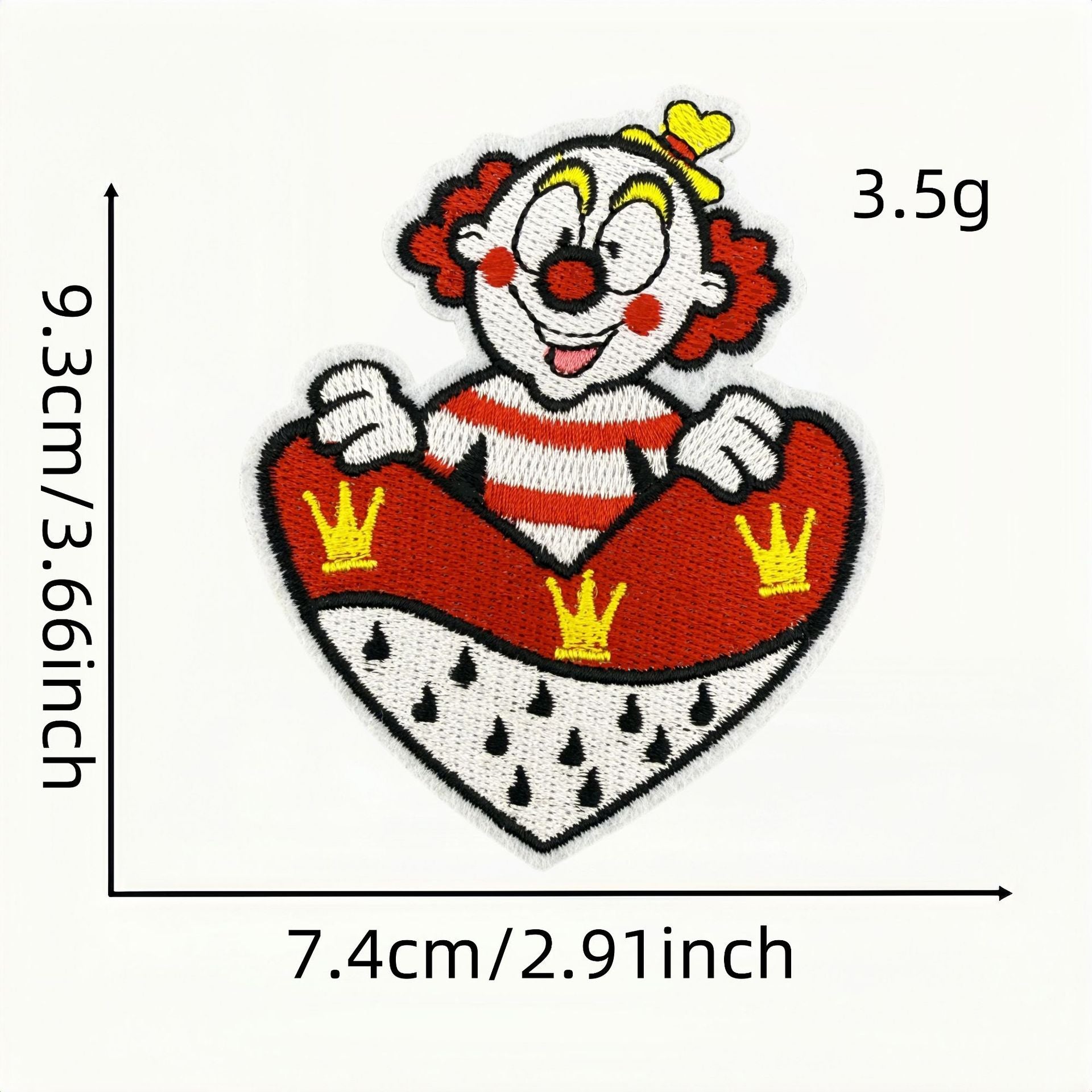 Wholesale Carnival cartoon red clown DIY patches