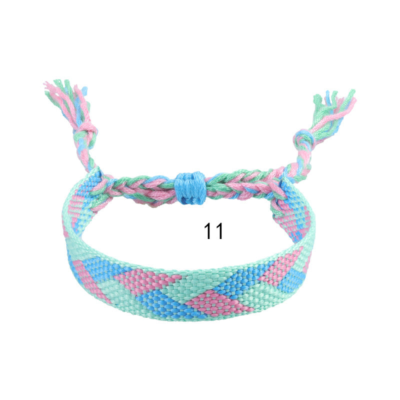 Wholesale Bohemian Ethnic Style Cotton and Linen Braided Bracelets