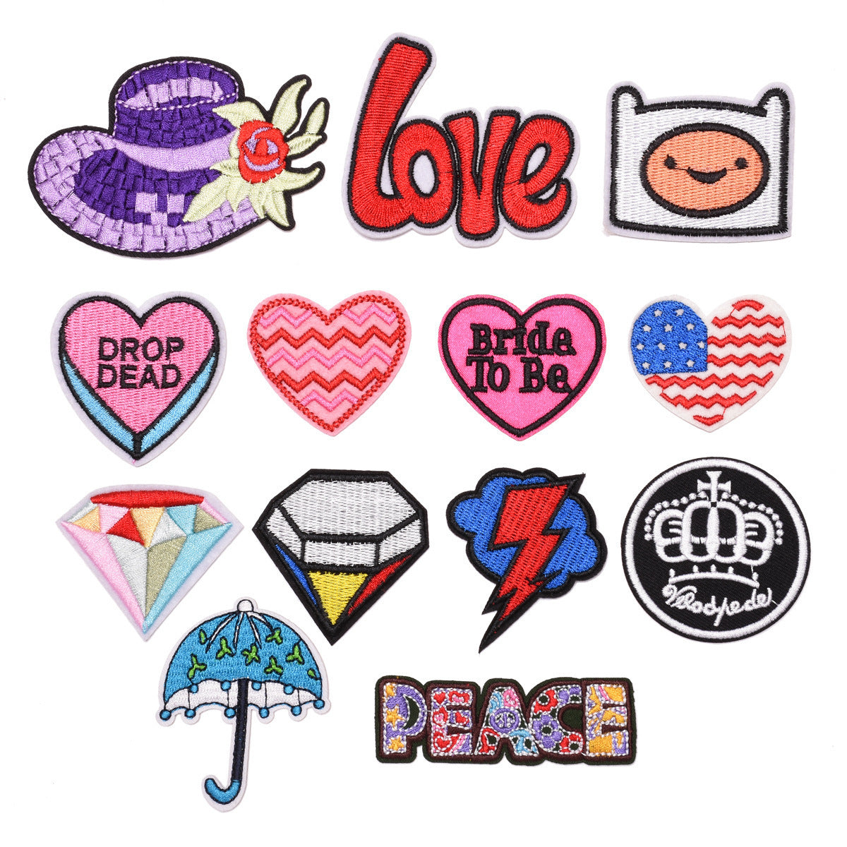 Wholesale Cartoon Animal Fabric Patches Iron On Sew On Embroidered Badges For Clothing 13 Styles DIY Accessory