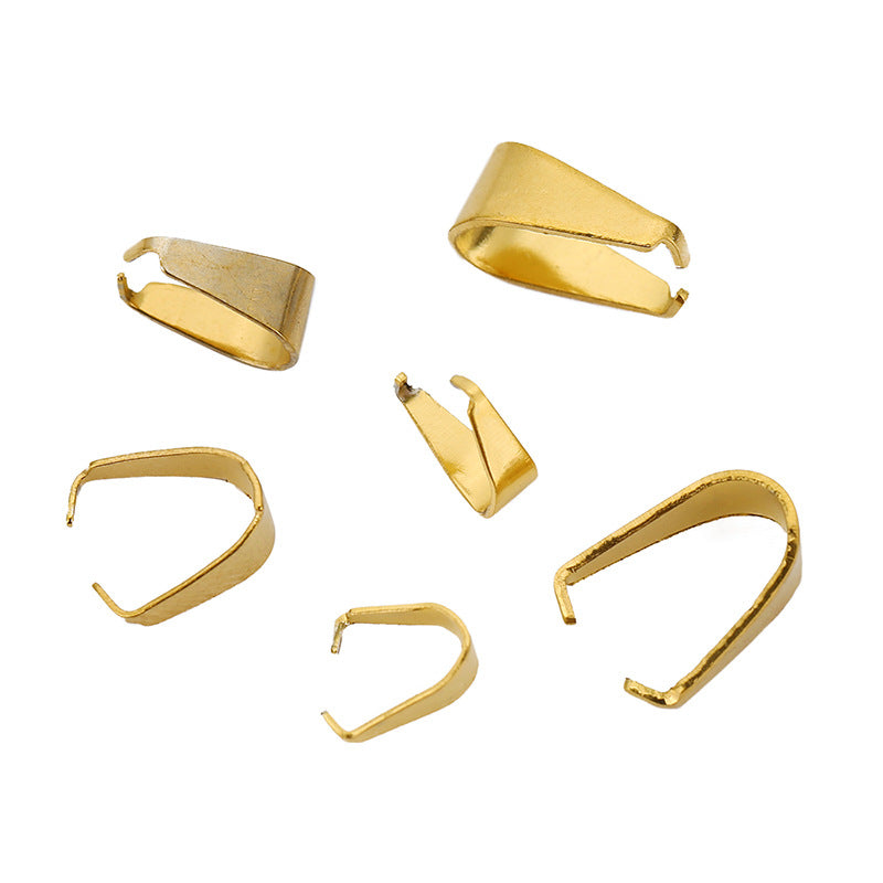 Wholesale 50PCS/PACK Stainless Steel Melon Seed Buckle DIY Necklace Accessories