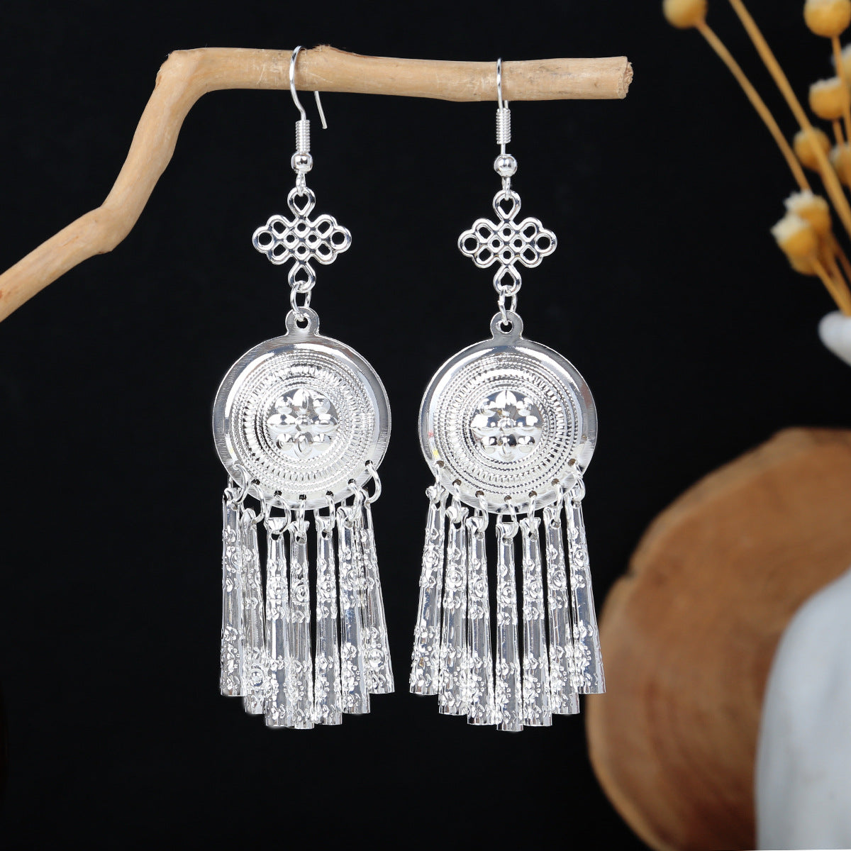 Wholesale Long tassel ethnic minority earrings