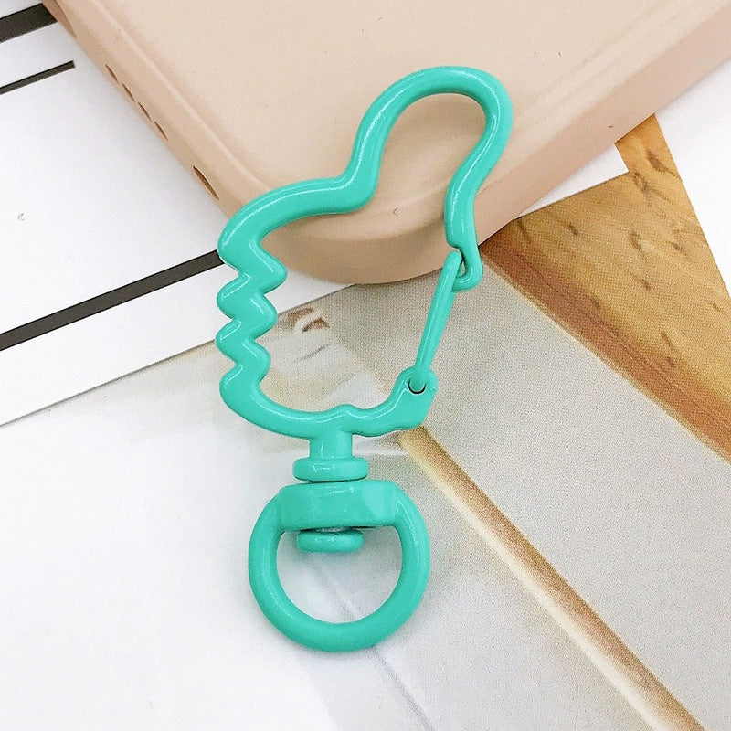 Wholesale Candy Color Painted Metal DIY Keychain Accessories