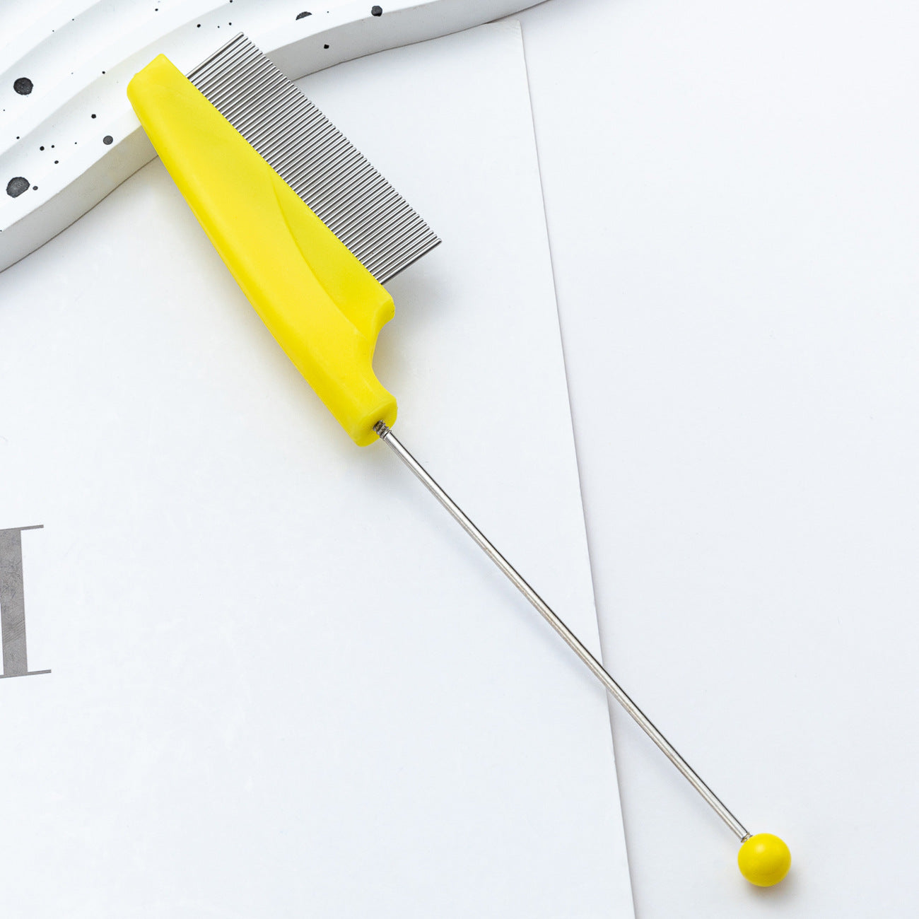 Wholesale DIY Beaded Pet Comb Stainless Steel Pet Comb