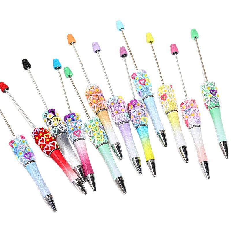 Wholesale 10pcs Flower Starry Sky Sugar Pen  Beadable Pens