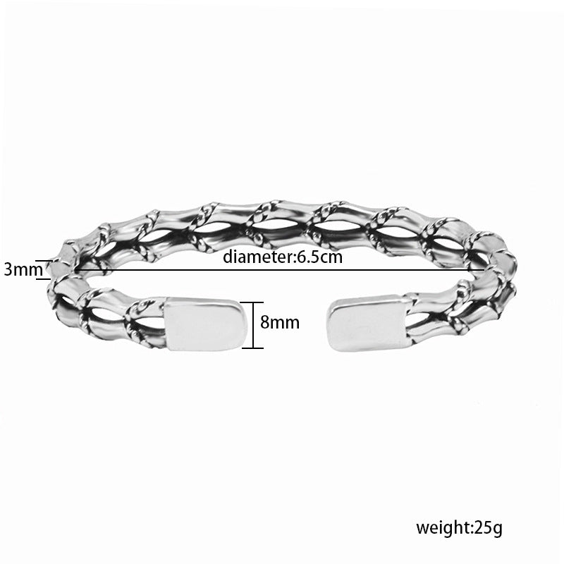 Wholesale Handwoven Double Layer Bamboo Bracelet for Men