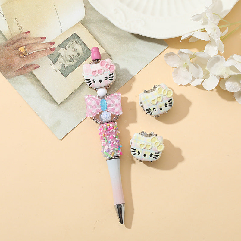 Wholesale 10pcs Cartoon Cat Beaded Pen Beads DIY Pen Beads OLY Exclusive