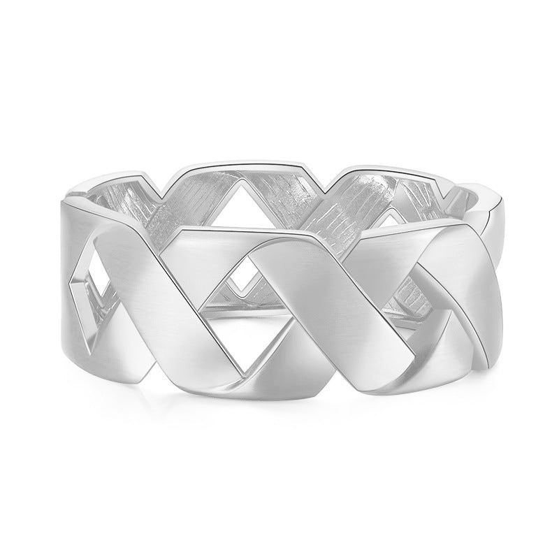 Wholesale X-shaped Design Hollow Widened Bracelet